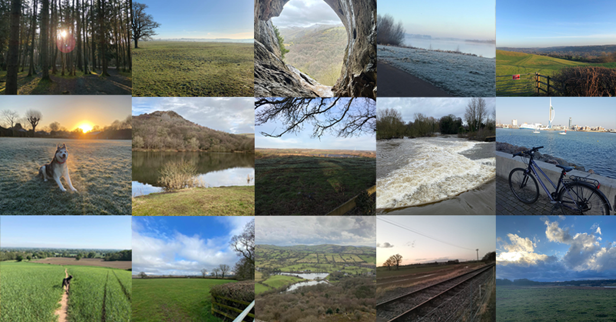 Scenic photo collage taken by the team