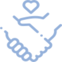 Handshaking icon illustrating TXM's value 'Teamplayer'