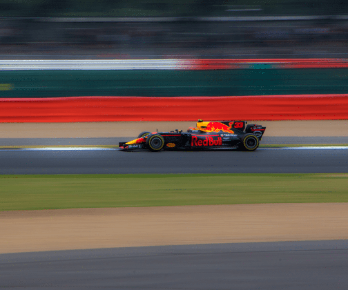 Red Bull racing car on a track